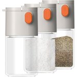 Lot de 3 sali�res et poivri�res avec bec doseur, distributeur de sali�re en verre mesurant 0, 5 g, bouteille ...