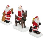 Lot de 3 santons pour village p�re no�l h. 21cm assorti - feeric lights & christmas