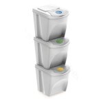 Lot de 3 seaux 3x 25l en blanc - wellhome Lot de 3 seaux 3x 25l en blanc - wellhome