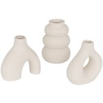 Lot de 3 soliflores iora céramique blanc h9cm atmosphera créateur d'intérieur Lot de 3 soliflores iora céramique blanc h9cm atmosphera créateur d'intérieur