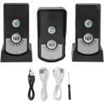 Lot de 3 sonnette d'interphone vocal, 1000 m de charge usb intelligente sans fil appel sonnette �tanche ...