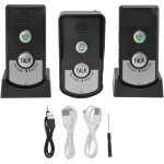 Lot de 3 sonnette d'interphone vocal, 1000 m de charge usb intelligente sans fil appel sonnette �tanche ...
