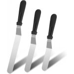 Lot de 3 spatules � gla�age, spatules d�cal�es, spatules en acier inoxydable pour la d�coration de g�teaux, ...