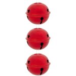 Lot de 3 sujets grelots m�tal d. 8cm rouge - feeric lights & christmas