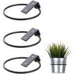 Lot de 3 support mural pour pot de fleur, support de pot de fleur pliable en m�tal, mur de support de ...