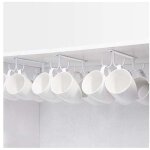 Lot de 3 supports pour tasses, caf� blanc, porte - tasses suspendu sous placard, crochets de rangement ...