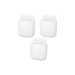 Lot de 3 supports de tlcommande muraux pour bureau, botes de rangement auto - adhsives pour chevet, ...