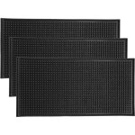 Lot de 3 tapis de service de bar en caoutchouc antidrapant, tapis de schage pour verre, comptoir, caf, ...