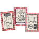 Lot de 3 torchons bistro 50 x 70 cm