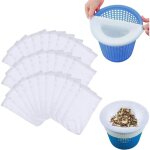 Lot de 30 chaussettes pour skimmer de piscine, filtre pour skimmer de piscine, filet de filtration fin, ...