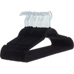 Lot de 30 cintres en velours pour costumes, noir