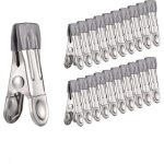 Lot de 30 pinces � linge en acier inoxydable - multifonctionnelles antid�rapantes - en m�tal - pour chaussette ...