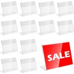 Fei yu - lot de 30 porte - tiquettes verticaux en acrylique, porte - tiquettes de bureau en acrylique, ...