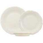 Lot de 36 assiettes en gr�s, charlotte