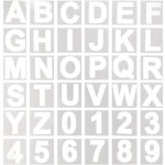 Lot de 36 pochoirs en plastique r�utilisables pour bois, mur, tableau noir, apprentissage de la peinture, ...