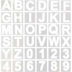 Lot de 36 pochoirs en plastique rutilisables pour bois, mur, tableau noir, apprentissage de la peinture, ...