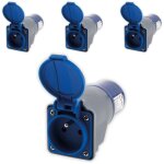 Lot de 4 adaptateurs compact sans câble femelle 16a 2p + t en mâle cee17 pour camping, nautisme - zenitech ... Lot de 4 adaptateurs compact sans câble femelle 16a 2p + t en mâle cee17 pour camping, nautisme - zenitech ...