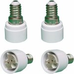Lot de 4 adaptateurs de culot e14 vers g4 mr16 gu5. 3 gu4 pour ampoule led ou halog�ne - liaiki