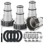 Lot de 4 adaptateurs de piscine a pour piscines intex, adaptateur de tuyau de piscine a 32 - 38 mm, kit ... Lot de 4 adaptateurs de piscine a pour piscines intex, adaptateur de tuyau de piscine a 32 - 38 mm, kit ...