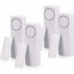 [jamais utilis�]lot de 4 alarmes sans fil pour portes et fen�tres - anti - intrusion, magn�tiques, 100 ...