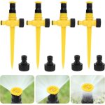 Lot de 4 arroseurs automatiques 360� - asperseur d'arrosage r�glable avec brumisateur - syst�me d'irrigation ...