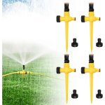 Lot de 4 arroseurs rotatifs de jardin, arroseur rotatif  360 , arroseur de pelouse rglable, arroseur ...
