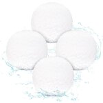 Lot de 4 balles absorbantes d'huile r�utilisables pour spa, balles �ponges absorbantes d'huile lavables ...