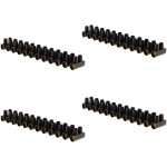 Lot de 4 barrettes 12 plots section 25mm� - noir - zenitech