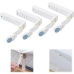 Lot de 4 bed sheet holders, clips de feuille de lit r�glables, bretelles universelles en draps, attaches ...