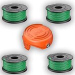 Lot de 4 bobines de fil vert pour d�broussailleuse black & decker gl7033 gl8033 gl9035 a6482 (4 bobine ...