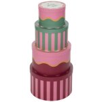 Lot de 4 botes cherie rouge 25x15cm atmosphera crateur d'intrieur
