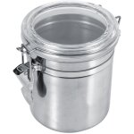 Lot de 4 bo�tes de rangement en acier inoxydable pour la cuisine - pour le sucre, le th�, les grains ...