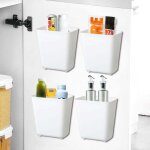 Lot de 4 bo�tes de rangement murales auto - adh�sives, rangement et organisation de cuisine, rangement ...