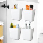 Lot de 4 bo�tes de rangement murales auto - adh�sives, rangement et organisation de cuisine, rangement ...