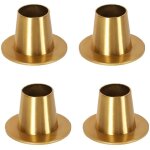 Lot de 4 bougeoirs coniques, bougeoirs vintage en m�tal pour la d�coration int�rieure, anniversaire de ...