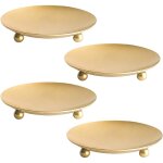 Lot de 4 bougeoirs ronds en mtal, bougeoirs en fer forg, dcoration de bougies parfumes pour mariage, ...