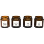 Lot de 4 bougies parfumées à citation 12h latin à la cire de paraffine Lot de 4 bougies parfumées à citation 12h latin à la cire de paraffine