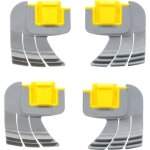 Lot de 4 brosses de rcurage cycloniques centrifuges r0714400 pour nettoyeur de piscine zodiac mx8 mx6 ...