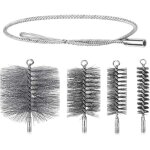 Lot de 4 brosses pour tuyau de po�le - 30 / 50 / 80 / 150 mm - avec tige de pouss�e et fil d'acier de ...