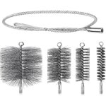 Lot de 4 brosses pour tuyau de po�le - 30 / 50 / 80 / 150 mm - avec tige de pouss�e et fil d'acier de ...