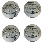 Lot de 4 cache - moyeux en alliage pour corolla, camry, yaris, reiz, vios (62 mm)