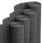 Lot de 4 canisses brise vue en pvc tube plat, clture protection pour jardin terasse balcon coloris gris ...