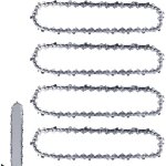 Lot de 4 chaînes de tronçonneuse de 25 cm 3 / 8' lp 40 maillons d'entraînement 1, 3 mm chaînes anti - ... Lot de 4 chaînes de tronçonneuse de 25 cm 3 / 8' lp 40 maillons d'entraînement 1, 3 mm chaînes anti - ...