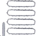 Lot de 4 cha�nes de tron�onneuse de 25 cm 3 / 8  lp 40 maillons d'entra�nement 1, 3 mm cha�nes anti - ...