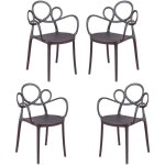 Nest dream - lot de 4 chaises design - dream - noir