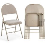 Relax4life - lot de 4 chaise pliante, chaise visiteur pliable avec sige rembourr, chaise de confrence ...