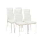 Lot de 4 chaises de salle  manger, chaise de cuisine cuir synthtique, pour salle  manger, cuisine, ...