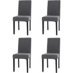 Décoshop26 - lot de 4 chaises de salle à manger dossier haut en tissu velours côtelé gris foncé pieds ... Décoshop26 - lot de 4 chaises de salle à manger dossier haut en tissu velours côtelé gris foncé pieds ...