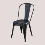 Lot de 4 chaises de salle à manger empilables lix sklum noir mate Lot de 4 chaises de salle à manger empilables lix sklum noir mate