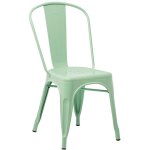Lot de 4 chaises de salle � manger empilables lix sklum vert menthe